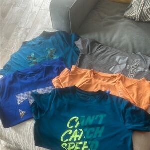 Under Armour Kids Shirts - Blue, Orange, Gray